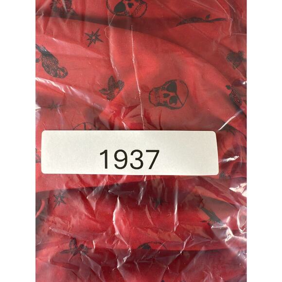 Hot Topic Sz M Red Pirate Print Dress Flare Rockabilly Pin-Up Goth Y2K - Picture 9 of 9
